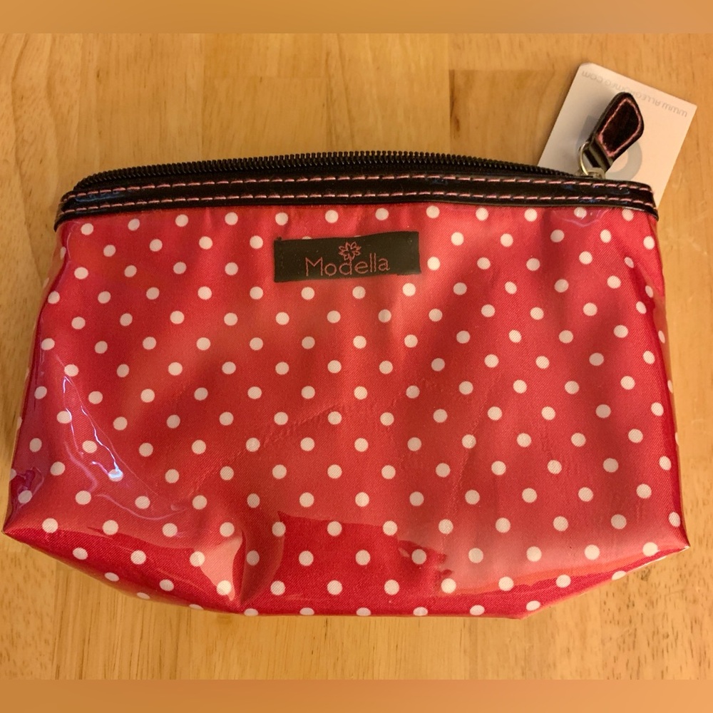 Pink Polka Dot Cosmetic Bag